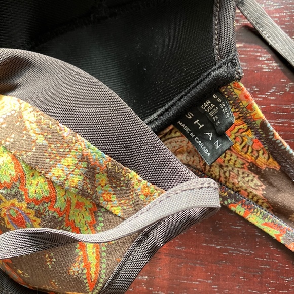 NEW SHAN BROWN FLORAL BIKINI - Picture 2 of 16